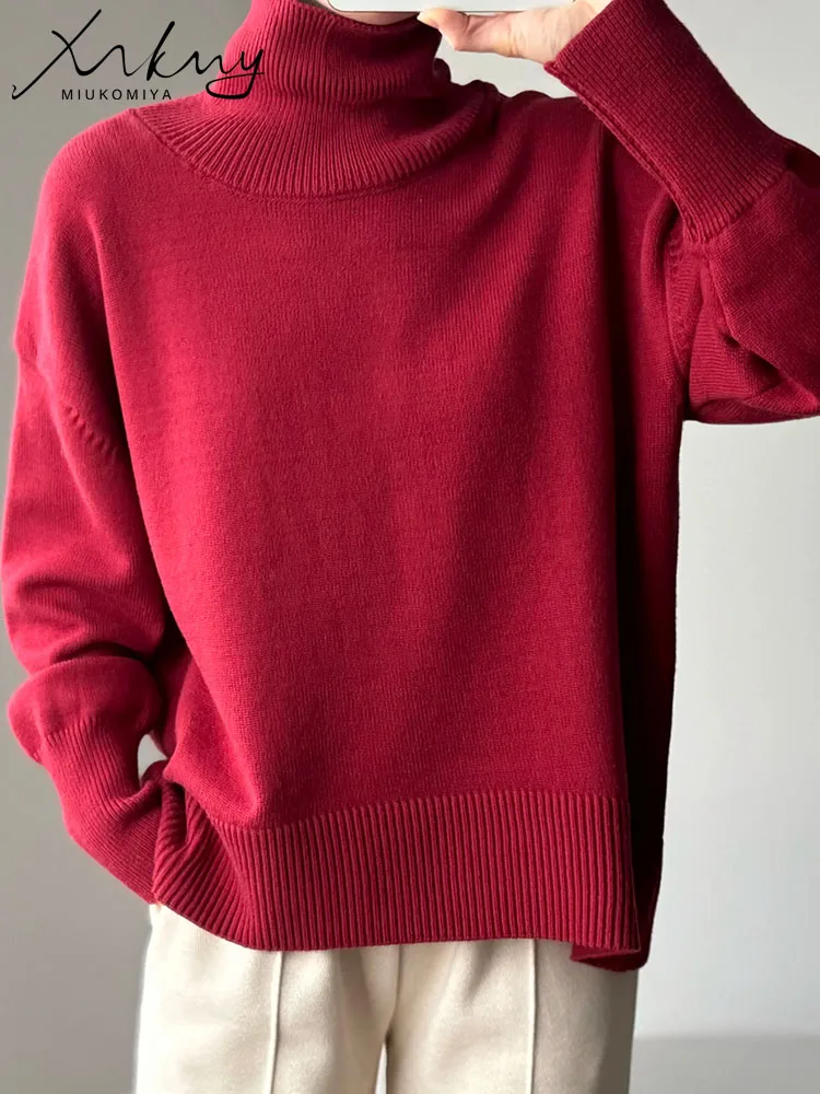 กาแฟฤดูหนาวเสื้อกันหนาวผู้หญิง Oversize คอเต่า WARM Pullovers หนาเสื้อกันหนาวคริสต์มาสสําหรับผู้หญิงขนาดใหญ่เสื้อกันหนาวและจัมเปอร์