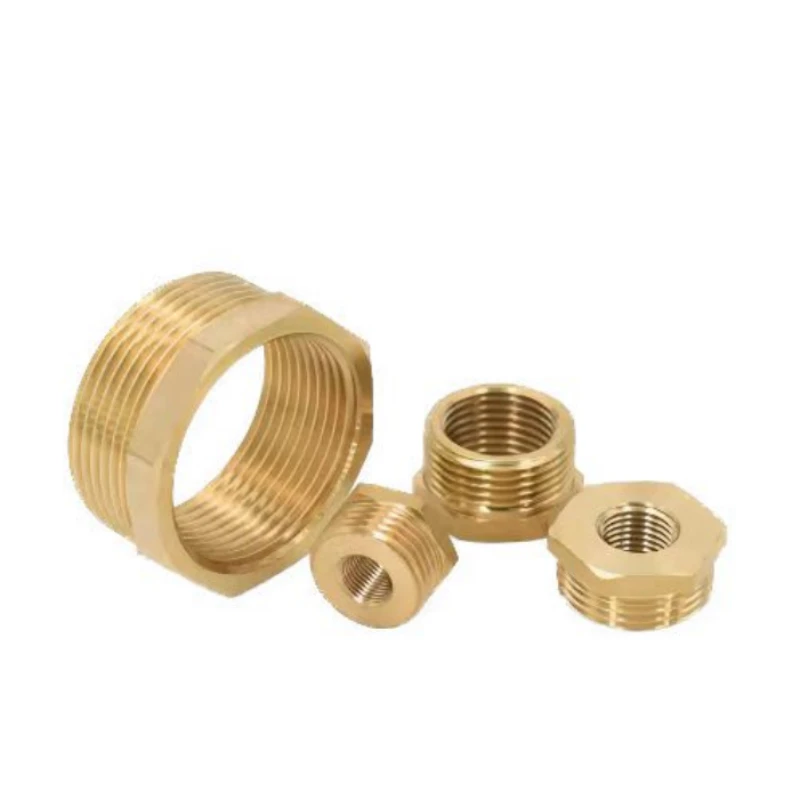 Encaixe de tubulação redutor de bucha hexagonal de latão 1/8 1/4 3/8 1/2 3/4 F para M com rosca reduzindo conector de acoplador de adaptador de gás de água de cobre