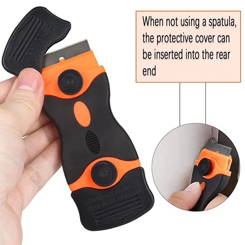 ทําความสะอาด Scraper กระจกหน้าต่างเซรามิค Scraper 2 ใบมีดพลาสติก Handle ยานยนต์ฟิล์มสติกเกอร์ Remover