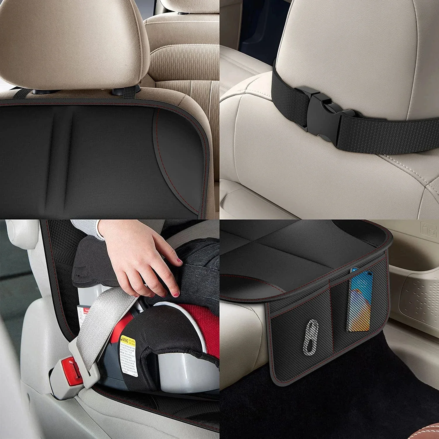 รถยนต์สําหรับเด็กเด็กเด็ก Universal Auto ที่นั่งด้านหลังครอบคลุม Pad ป้องกันเท้าเบาะรถรถอุปกรณ์เสริม
