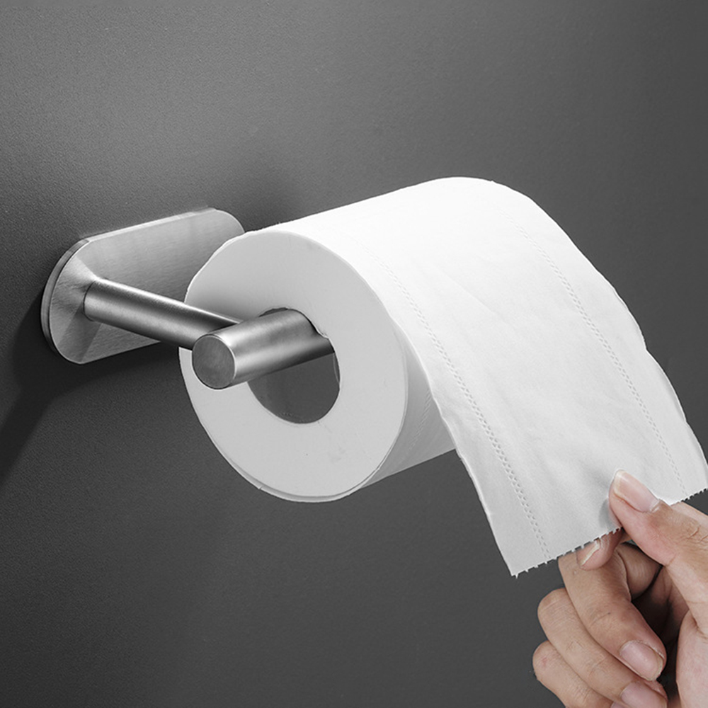 Portarotolo per carta igienica senza foratura per bagno e bagno Portarotolo in acciaio inossidabile Portarotolo per montaggio a parete senza perforazione