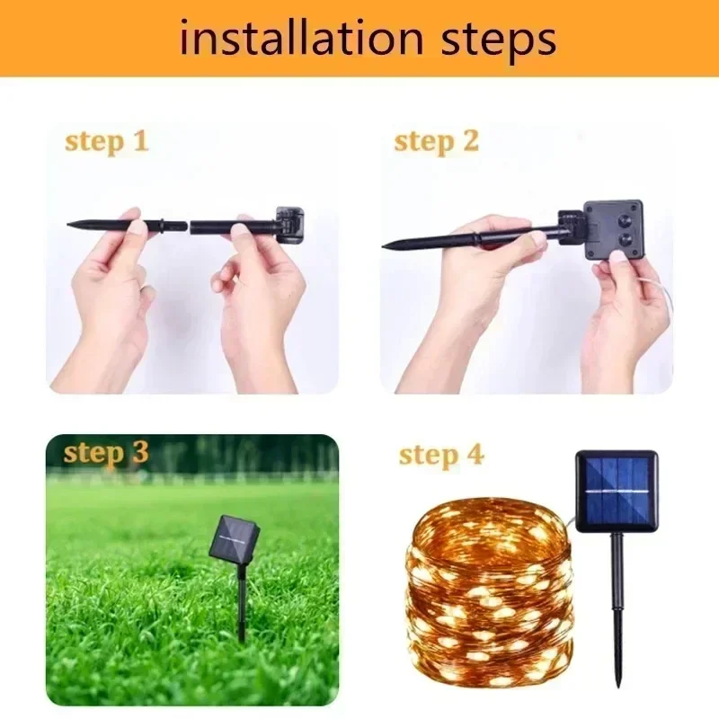 7M/12M/22/32M Solar Led Fairy Light Outdoor Festoon Led Waterproof Garland String Lights Christmas Party Garden Solar Lamp Decor