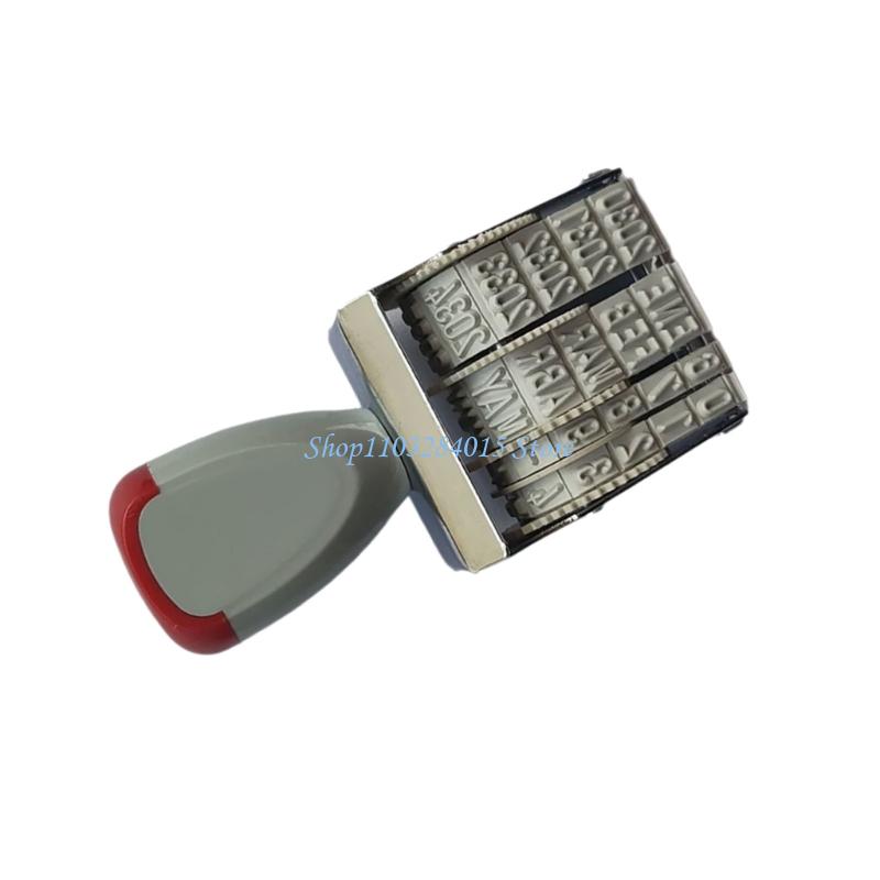 Multifunctionele nummerstempel Engels/Spaans/Frans datumstempel Verstelbare kantoorstempel Inktende daterstempel voor kantoor