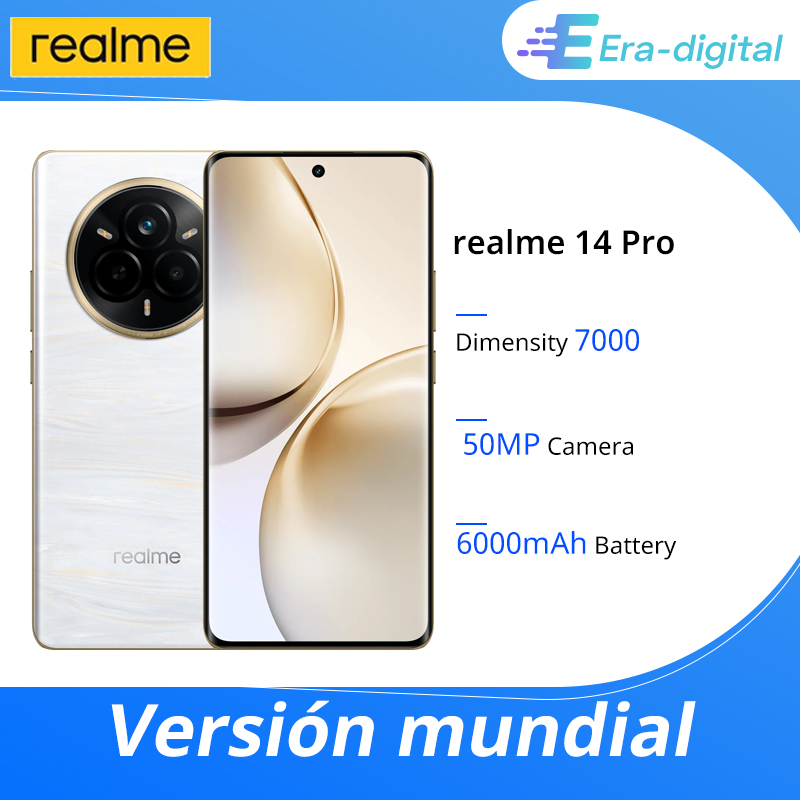 [Weltpremiere] Realme 14 Pro 5G Smartphone Dimensity 7300 Chipsatz 6000 mAh Akku 50 MP Sony OIS Kamera 120 Hz gebogenes Display