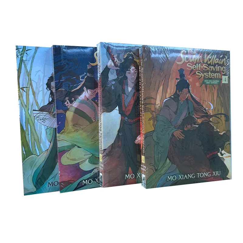 4 книги в комплекте, 1–4 части системы самосохранения шрамы злодея Рен, литературные романы, книги Mo Xiang Tong Xiu Libros BL, английские романы