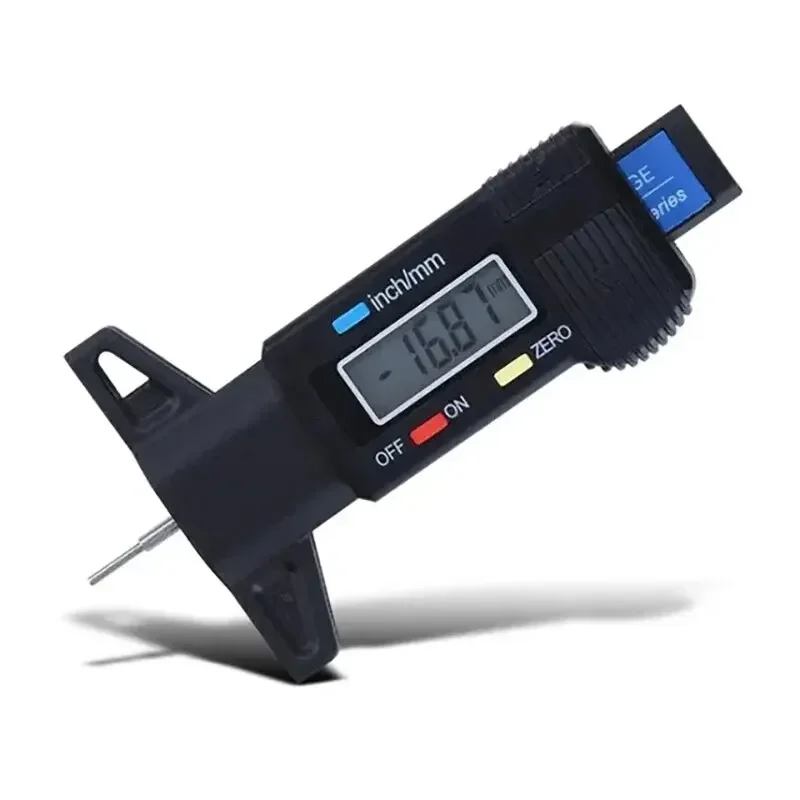 1PC Digital LCD ยางความลึกวัดความลึก Caliper 0-25 มม.Measurer เครื่องมือสําหรับซ่อมรถยนต์