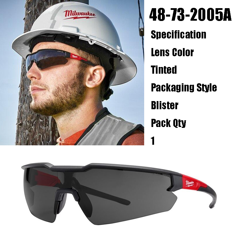 ミルウォーキー 48-73-2005A クリア安全メガネ曇り止め傷つきにくいレンズ最大限の快適さ安全グレースタイルメガネツールアクセス