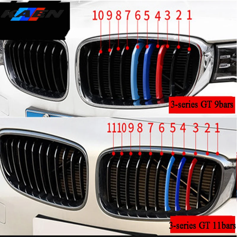 3szt Listwa ozdobna maski samochodowej do BMW X1 X2 X3 X4 X5 X6 X7 E84 F48 F49 F39 E83 F25 G01 F26 G02 E70 F15 E53 G05 E71 E72 F16 G06 G07