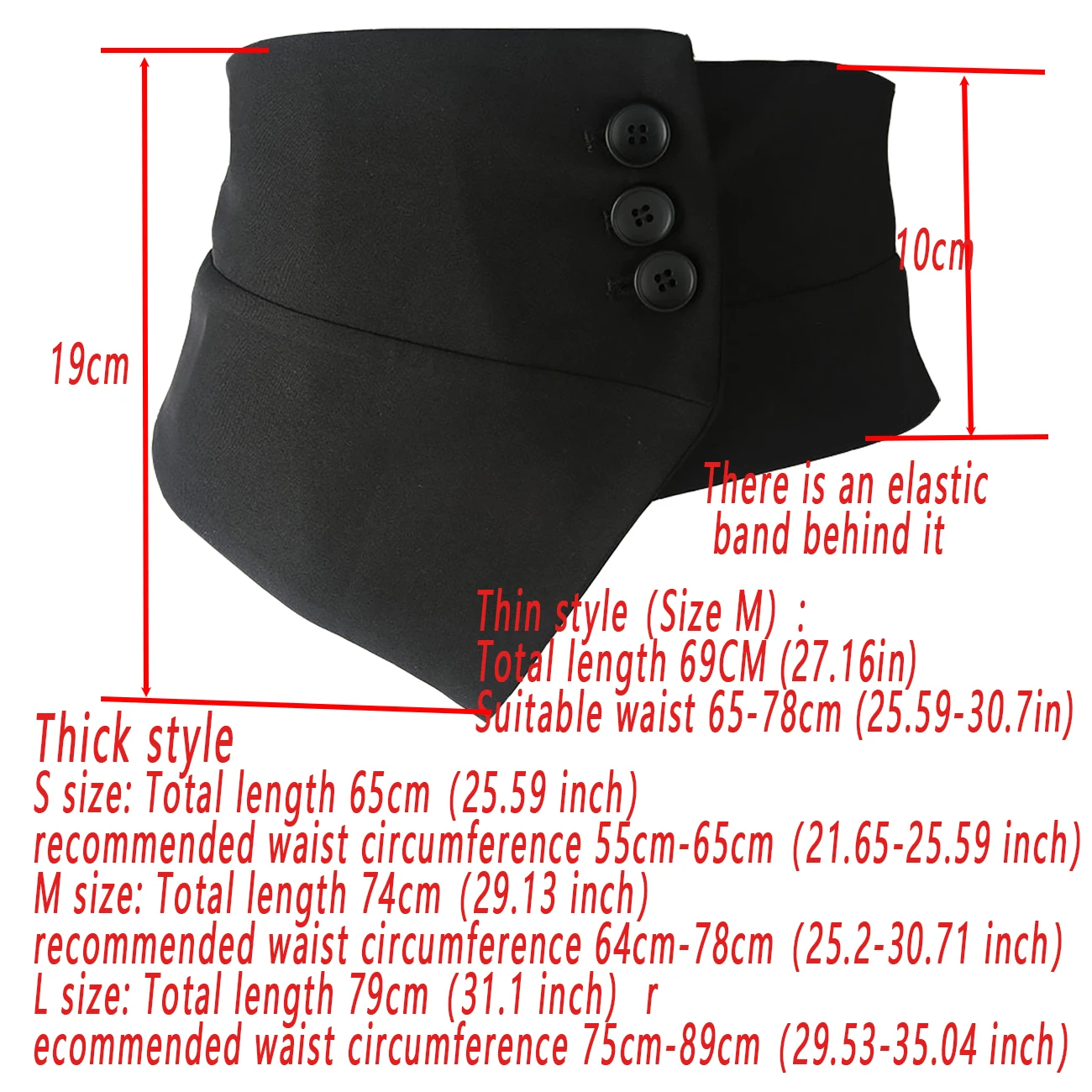 Women's Elasticity Fabric embellished waistband skirt The outer wear button connect the four seasons Joker For Lady With Shirt