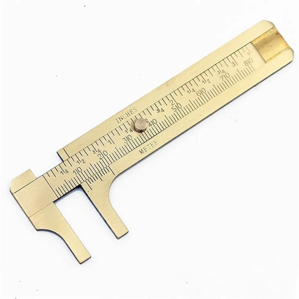 Mini righello scorrevole in ottone da 80/100 mm doppia bilancia calibro a corsoio in metallo micrometro forniture di misurazione di precisione