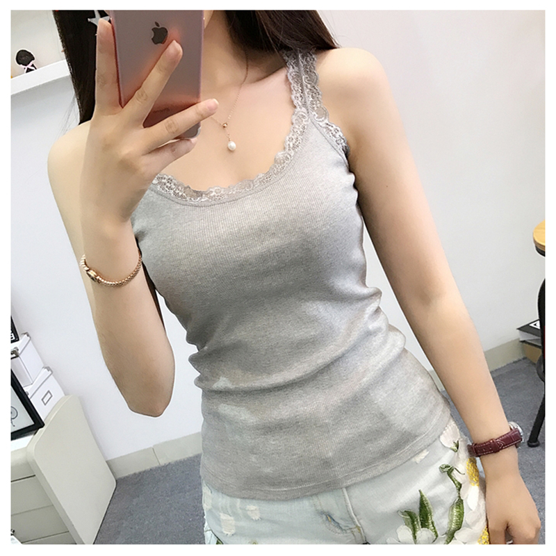 Tops negros, camiseta sin mangas de verano para mujer con Top de encaje, ropa interior roja, camisolas de encaje, ropa interior holgada, chaleco para mujer