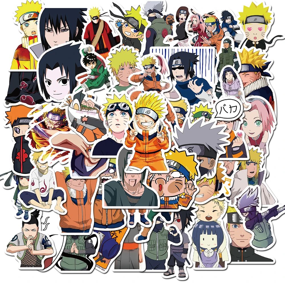 50 pz NARUTO Adesivi Anime Cartoon Uzumaki Naruto Telefono Chitarra Skateboard Decorazione Del Computer Portatile Graffiti Adesivo Decalcomania Del Capretto Regalo Giocattolo