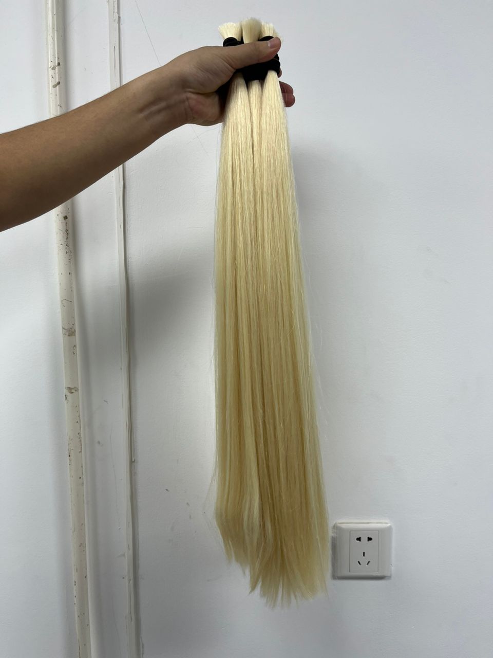 Maxhair-横糸のない滑らかなヘアエクステンション,バージンの人間の髪の毛,編み込み用のバルクバンドル,14〜4