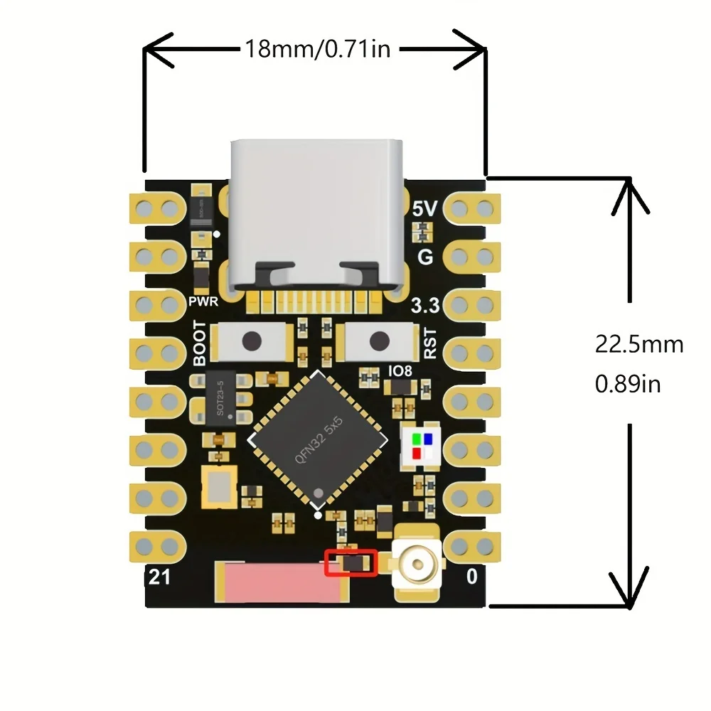 ESP32-C3 SuperMini V2 Plus IOT Development Board ESP32-C6 ESP32-H2 ESP32-S3 ESP32 WiFi Bluetooth MicroPython Arduino Compatible