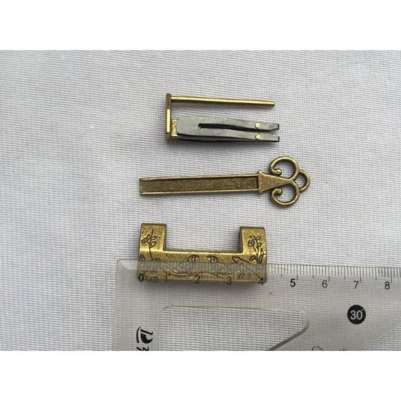 アンティーク雑貨コレクション ヴィンテージロック カササギ クライミングプラムロック 花鳥ロック ヴィンテージキャビネットロック ジュエリーボックスロック S