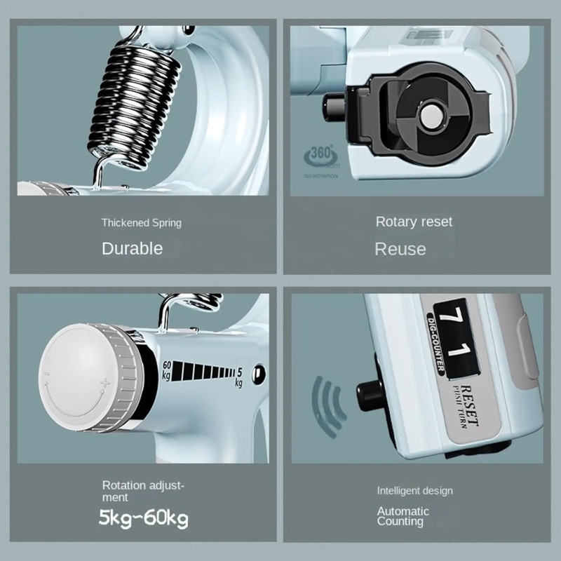 Fortalecedor de empuñaduras de mano para hombres y mujeres, masajeador de dedos con resorte para brazo, expansor, ejercicio de mano, gimnasio, entrenamiento físico, pinza de muñeca