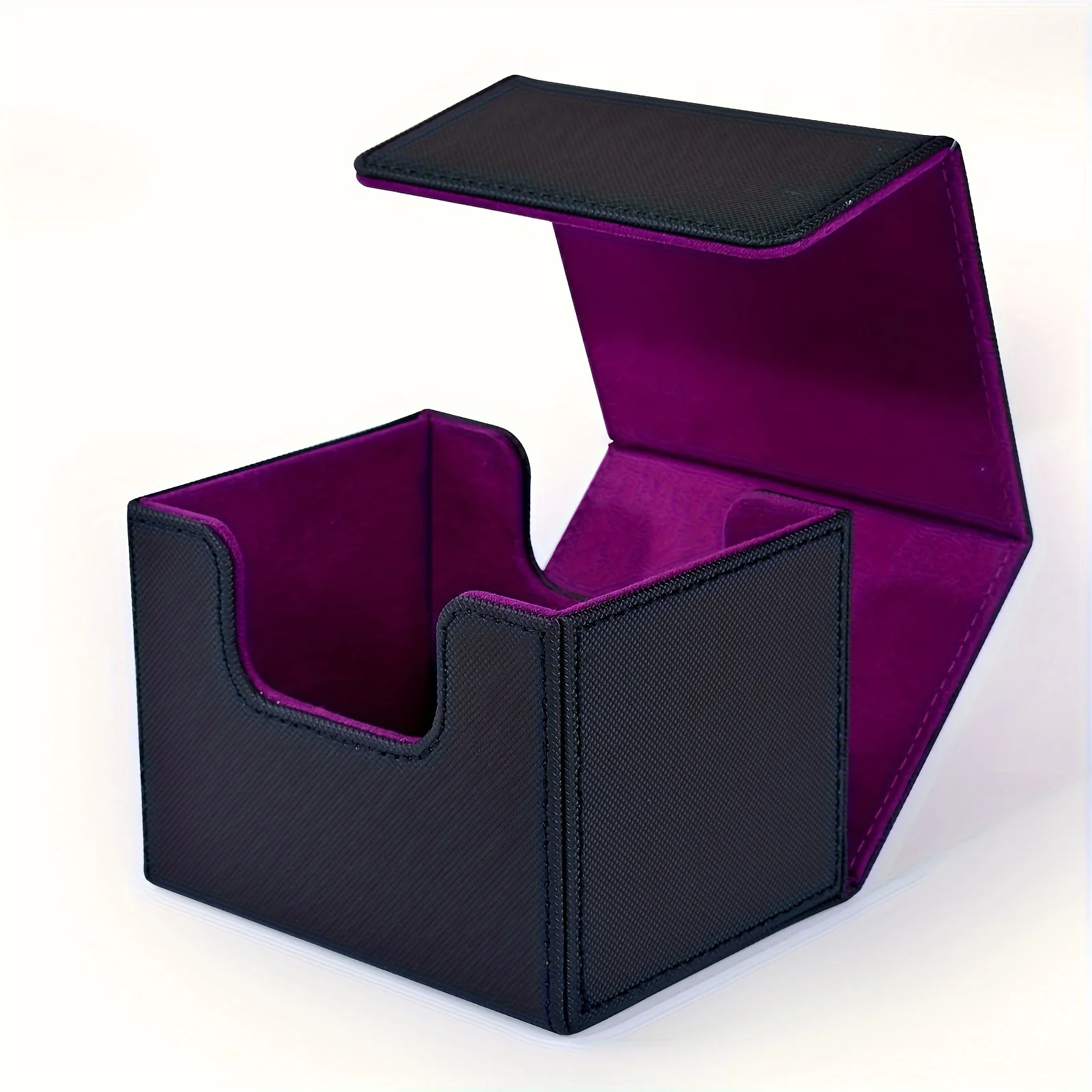 Caja de cubierta de tarjetas de cuero PU, caja de almacenamiento de tarjetas, se adapta a 100 tarjetas de una sola manga, cubierta de tarjeta magnética fuerte para tarjetas TCG