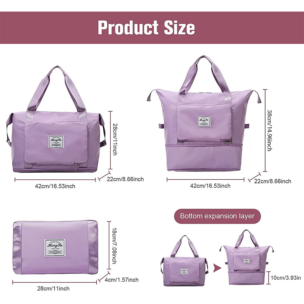 Faltbare Große Kapazität Lagerung Folding Tasche Reisetaschen für Frauen Tote Tragen auf Gepäck Handtasche Duffel Frauen Schulter Taschen