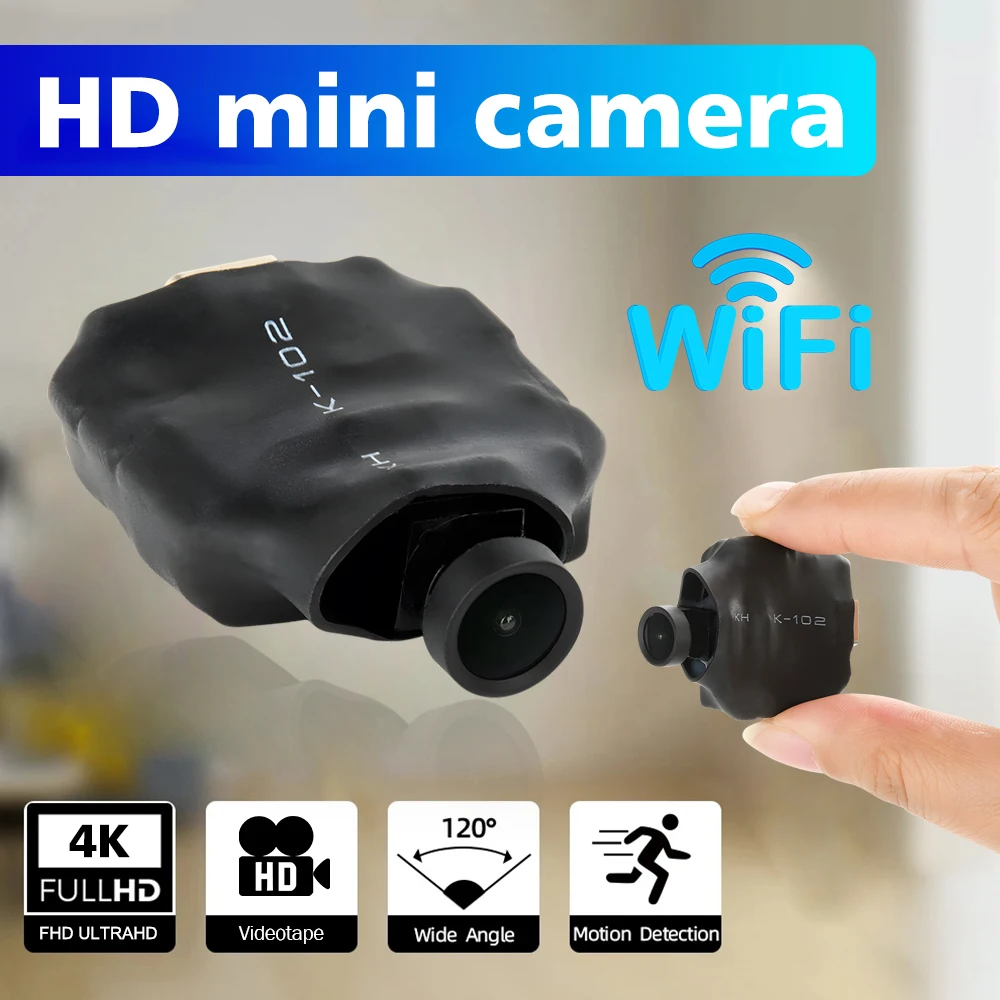 Cámara IP DIY 1080P HD 120 °   Gran angular Wifi más pequeños grabadoras de vídeo detección de movimiento hogar Monitor de bebé cámara de videovigilancia