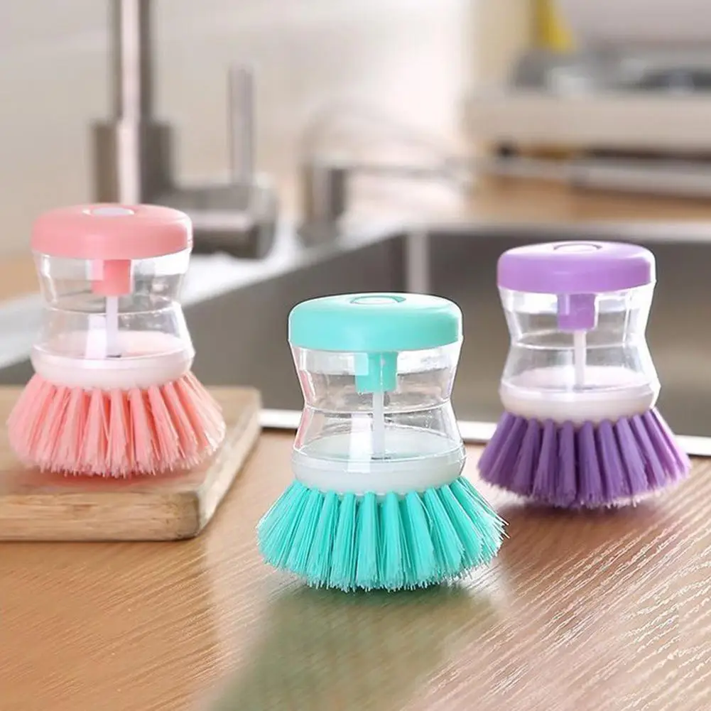 Olla de lavado de cocina, cepillo para platos, utensilios de lavado de astronauta con dispensador automático de jabón líquido, accesorios de limpieza del hogar