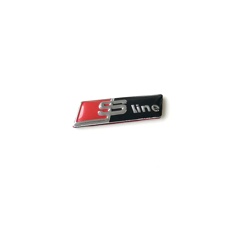3D Aluminium RS Sline Logo S Line Emblem RS Car Badge For Audi A1 A3 A4 A5 A6 Q2 Q5 Q7 Q3 S3 S4 S6 RS S Line Sticker Accrssorie