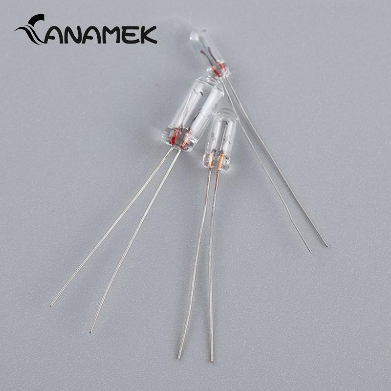 25 шт./партия, прозрачные кнопочные лампы 12 В 5 мм 4 мм 3 мм