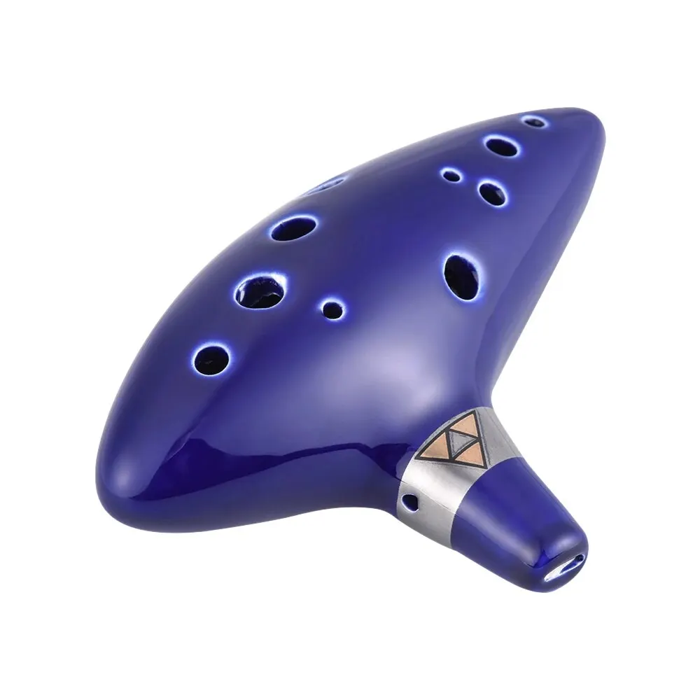 Instrumento Musical de viento con cuerda de puntuación de Música Simple para principiantes, flauta de buque Alto C de cerámica de Ocarina de 12 agujeros