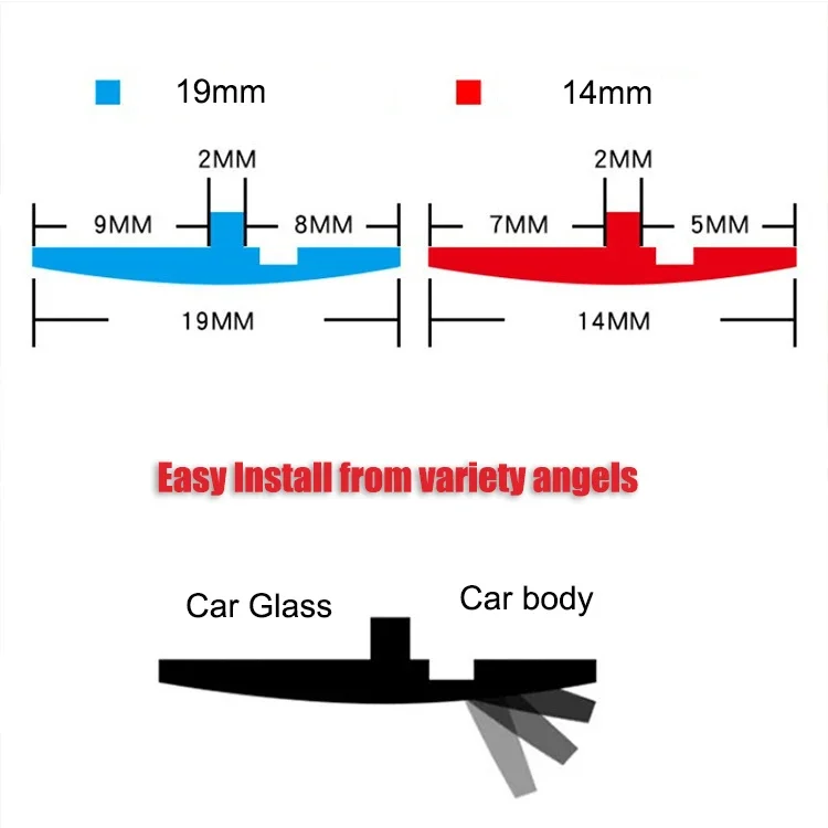 27/19/14mm T shape Auto Roof Windshield Car Rubber Seal Edge Sealing Strips Car Rubber Sealant Protector Seal Strip Window Seals