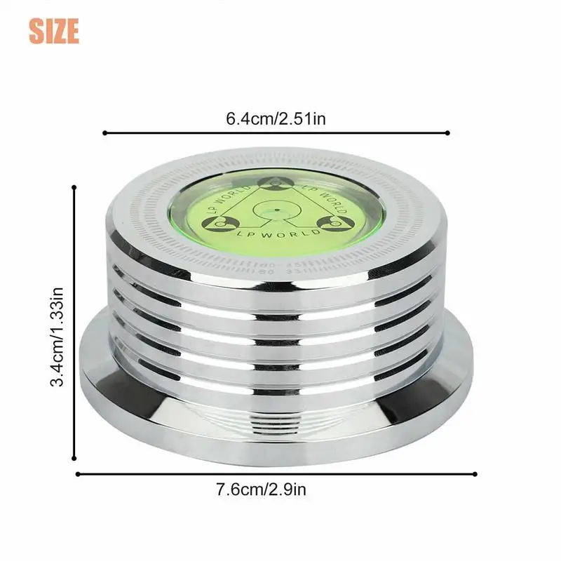 1 Chiếc 60Hz Cho LP Ghi Hình Ổn Định Đa Năng Phông Ghi Bàn Xoay Nhôm Cầu Thủ Có Cấp Độ Ổn Định Kẹp Hợp Kim Trọng Lượng