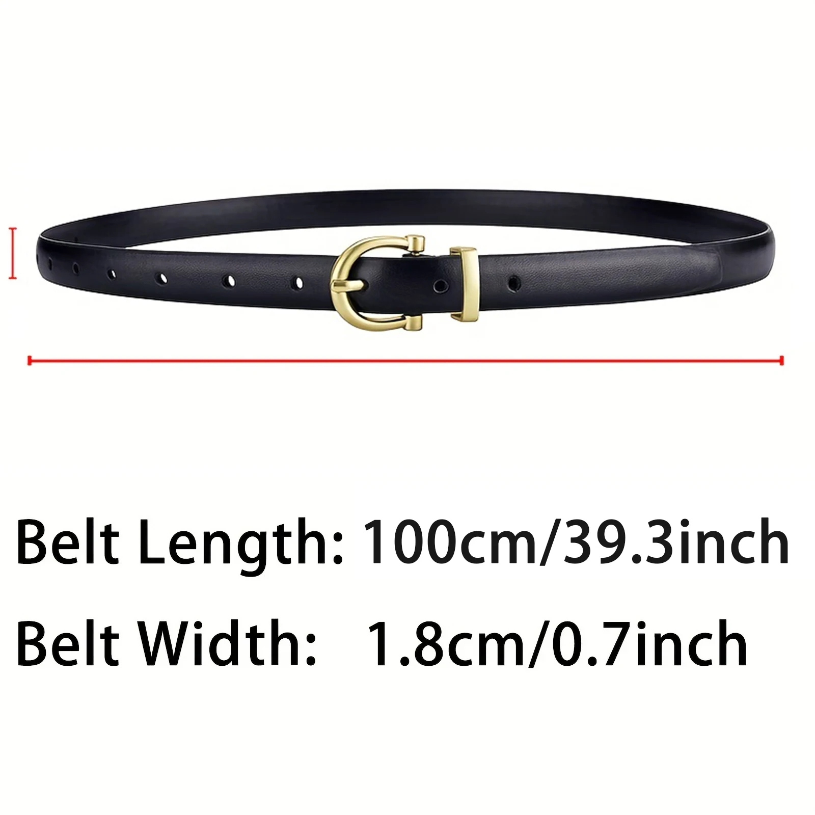 Damengürtel, Trend, Goldschnalle, Gürtel, modisch, lässig, vielseitig, dünner Gürtel, weicher PU-Ledergürtel, Jeansgürtel, Geschenk für Mutter, Freundin