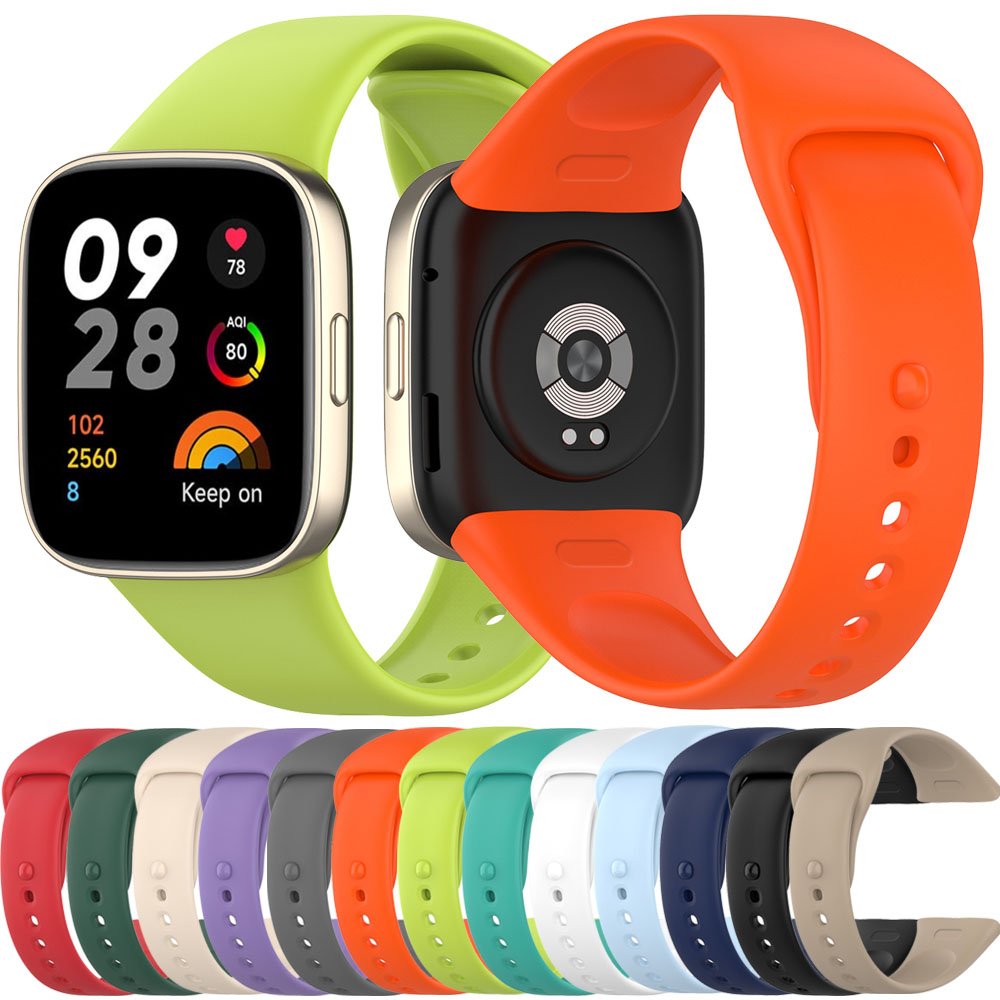 Pulseira de relógio para redmi watch 3 original smartwatch banda pulseira de silicone para xiaomi redmi3 acessórios cinto correa
