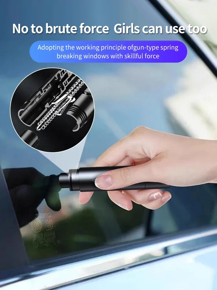 Martillo de seguridad para rompeventanas de coche, salvavidas, Escape de vidrio roto, multifuncional, ventanas rotas rápidas