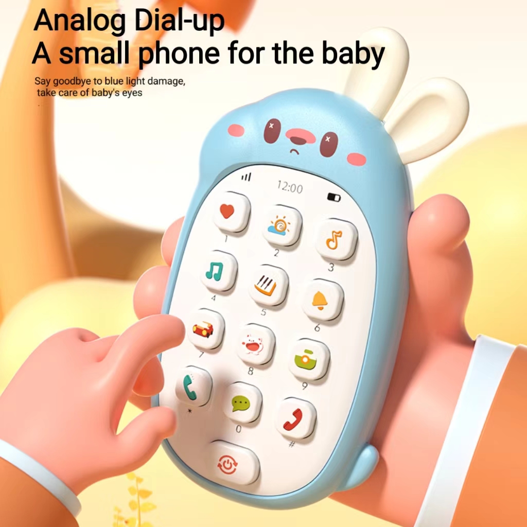 Conejo de enseñanza temprana del cerebro, juguetes para dormir, goma para teléfono celular, Chino-inglés, multifuncional, iluminación infantil