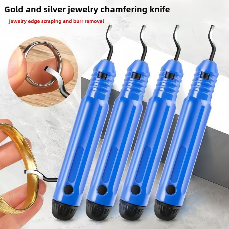 Handheld Jewelry Deburring Tool - Precision Edge Trimmer & Burr Remover Knife for DIY Jewelry Making, Smooths Rough Edges