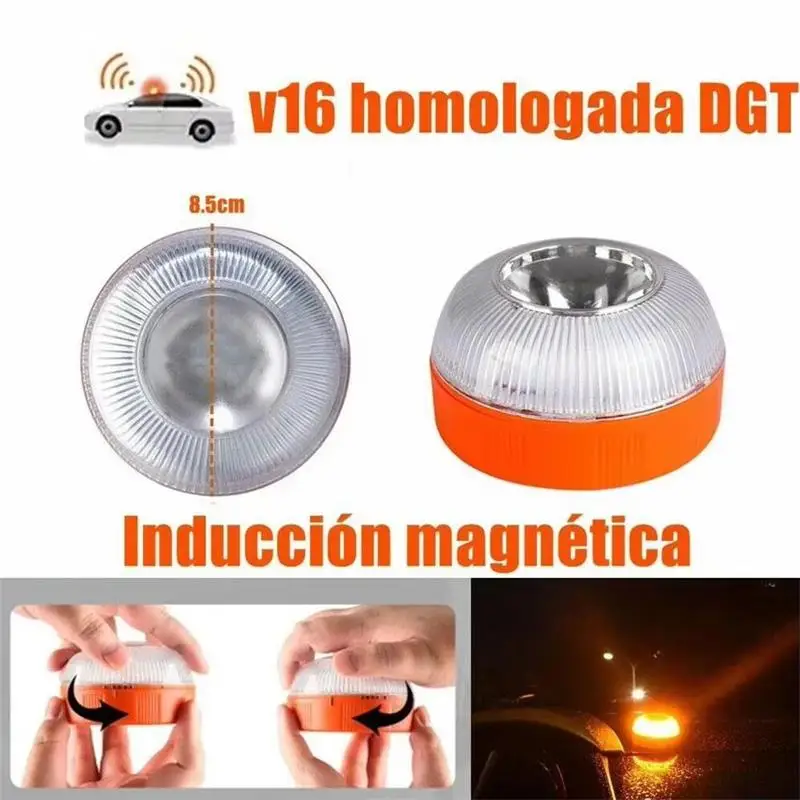 LED รถฉุกเฉินไฟกระพริบ Light Magnetic Induction แผนที่อุบัติเหตุแบบพกพา Strobe ไฟเตือนอุปกรณ์เสริมความปลอดภัย