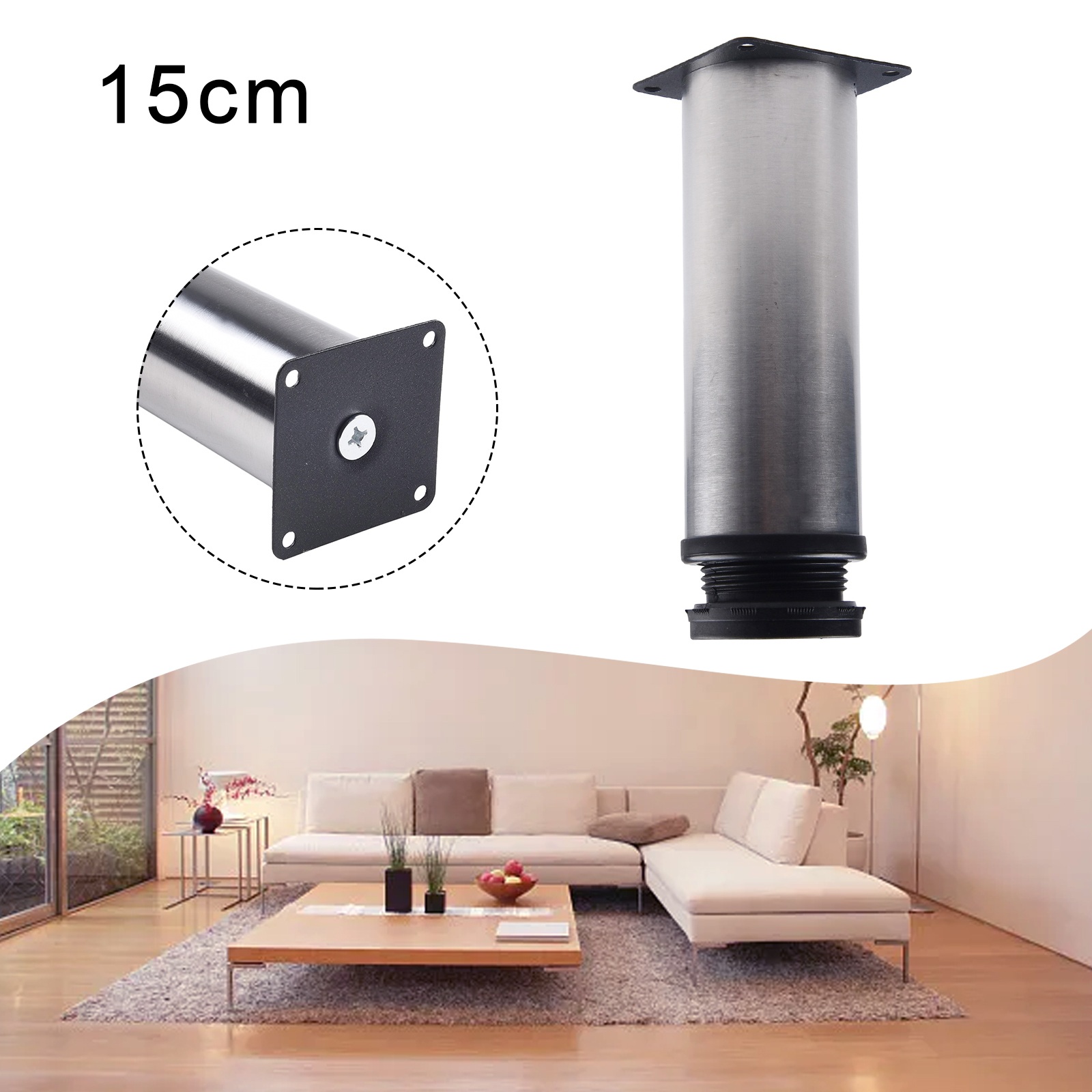 1 Uds patas de sofá de acero inoxidable patas de muebles ajustables patas de soporte de gabinete para varios muebles gabinete mesa sofá cama pies
