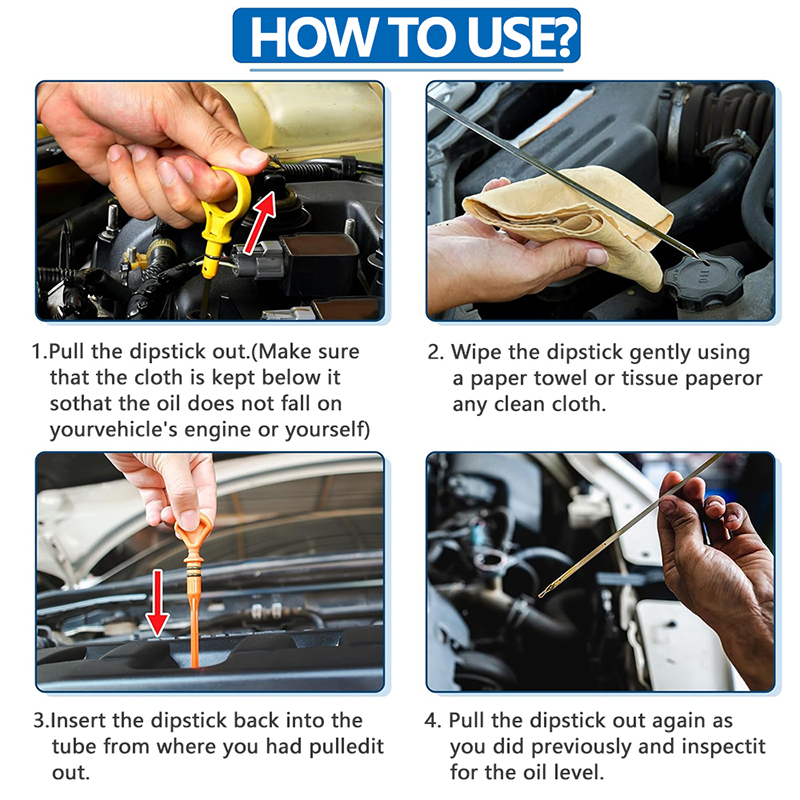 Engine Oil Level Dipstick for Citroen C2 C3 C4 C5 Berlingo for Peugeot 206 207 307 407 1.6 HDI 1174G2   