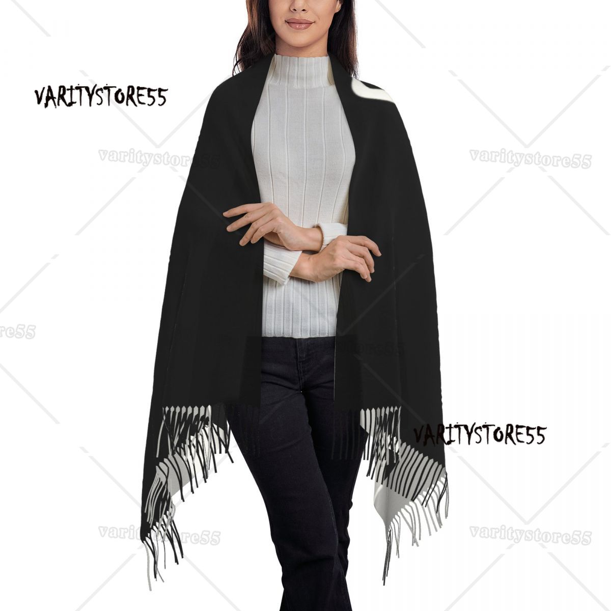 The Scotties Bufanda envolvente para mujer Largo invierno otoño cálido chal con borlas Unisex Scottish Terrier Perro Bufandas