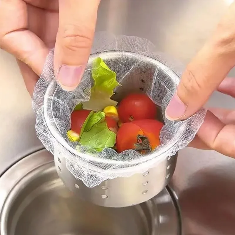 30/200Pcs Disposable Kitchen Sink Filter Sewer Drain Anti-blocking Garbage Bag Pool Leak Mesh Bag Mesh Strainer Sink Garbage Net