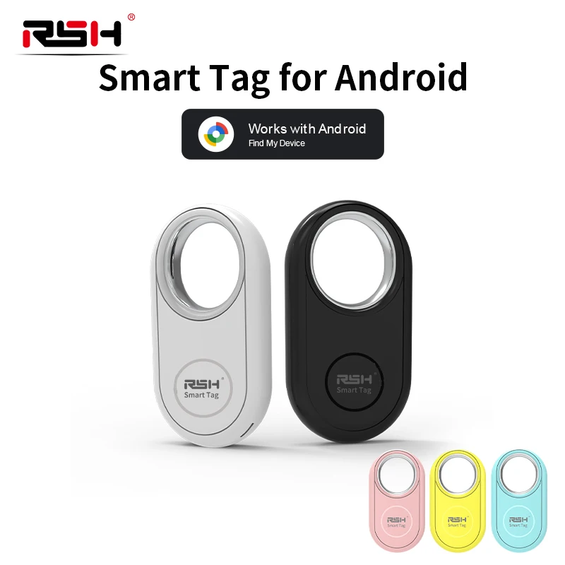 Lokalizator GPS RSH do Samsunga z systemem Android, współpracujący z aplikacją Google Find My, lokalizator do torebki, kluczy, globalny lokalizator inteligentny tag zapobiegający zgubieniu.