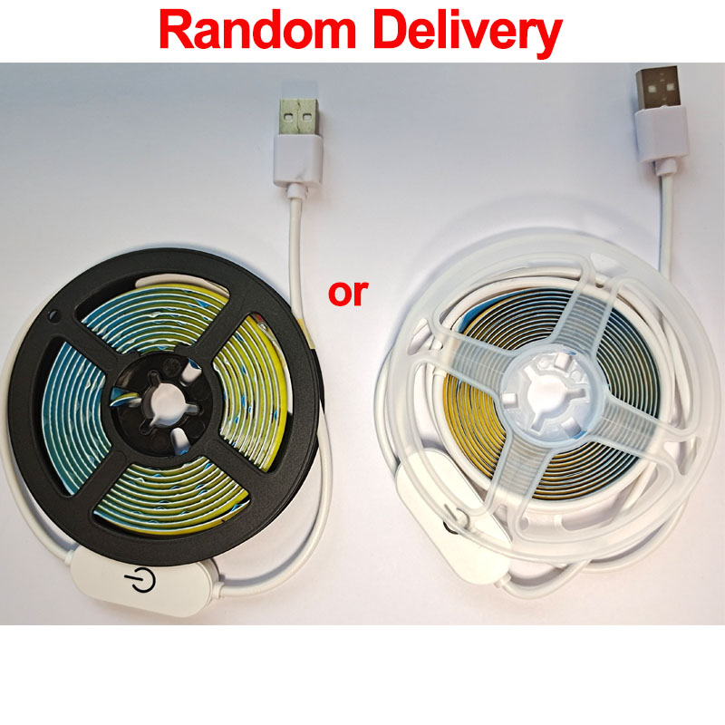 5V COB LED Strip Touch Dimmer USB Plug 320LEDs/m High Density Flexible Led Tape 3000K 4000K 6500K Led Lights Indoor Lighting