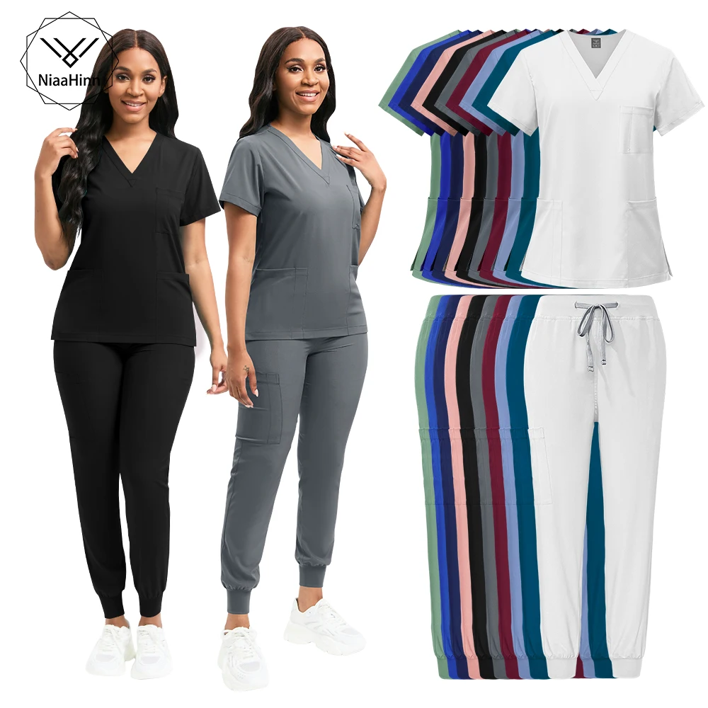 Niaahinn-uniforme médico transpirable para hombre y mujer, conjunto de Jogger, ropa de trabajo cómoda para médicos de Hospital, gran oferta