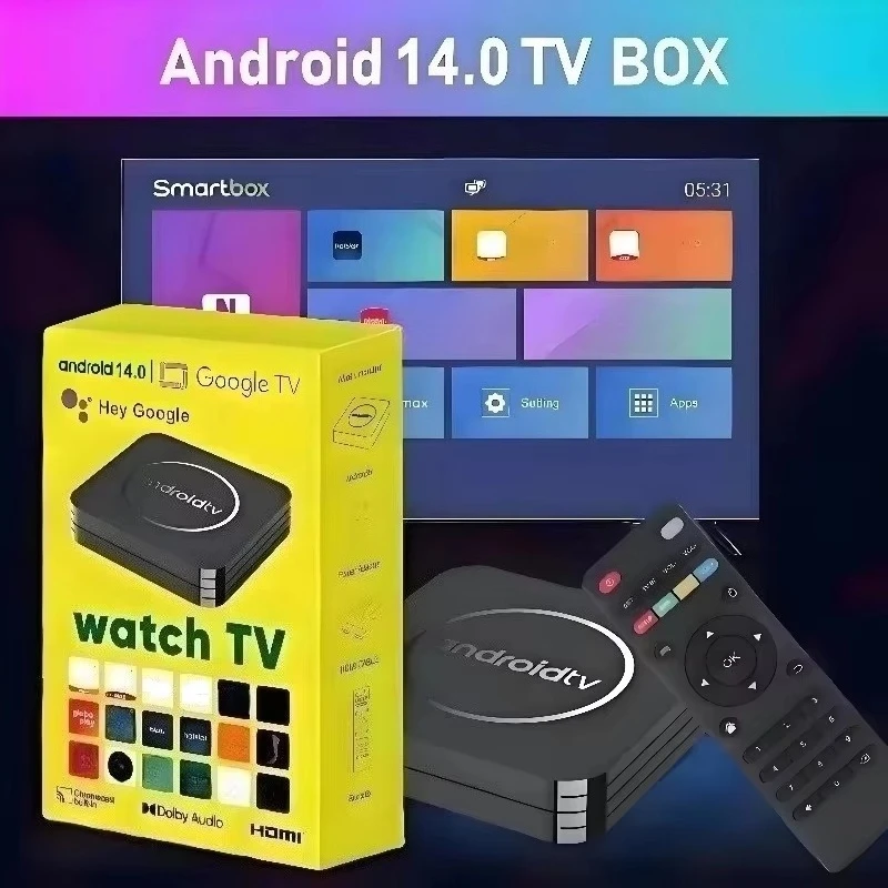 Q3 Android 14 TV Box 8K decodificador Allwinner H3 HD 4K 2,4G Wifi 4GB 64GB reproductor multimedia de transmisión inteligente Google Play Youtube