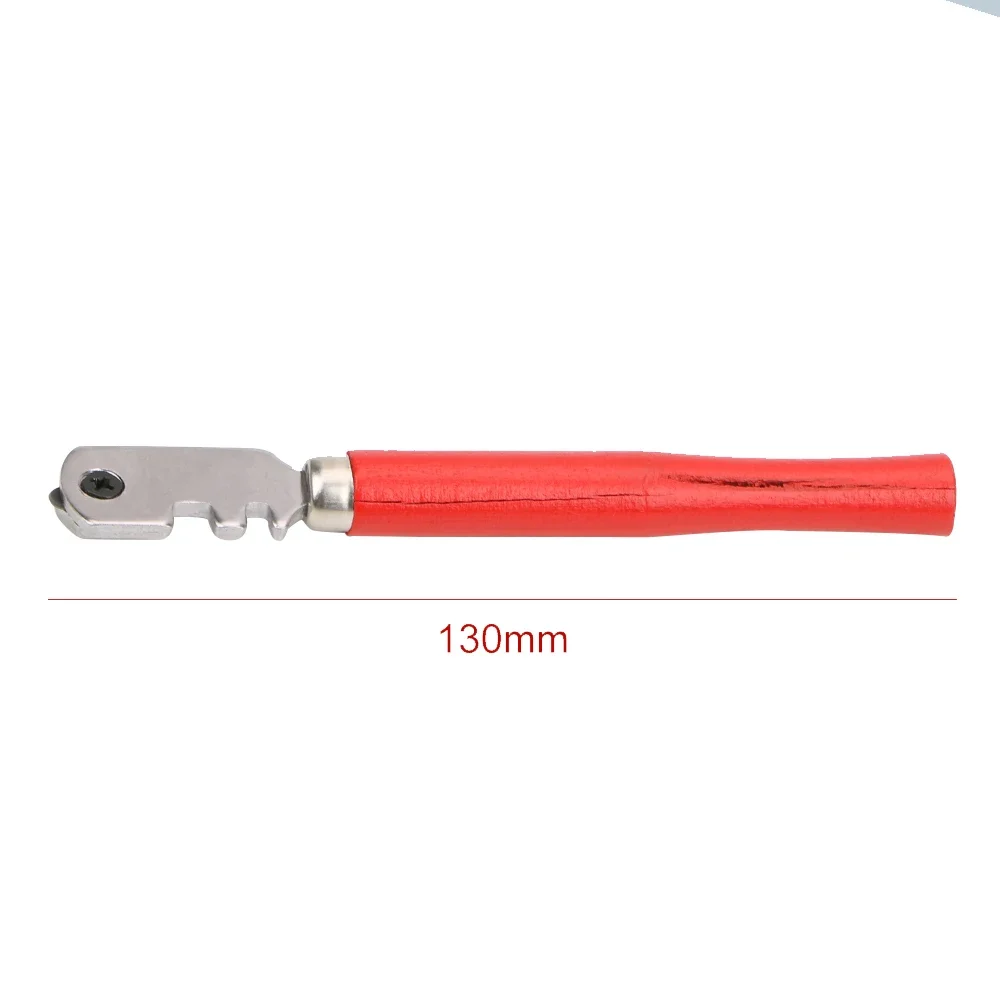 1個入り プロ仕様 ガラス タイルカッター 窓 クラフト 木製ハンドル 130mm ハンドツール ダイヤモンドチップ ポータブル ガラスカッターツール
