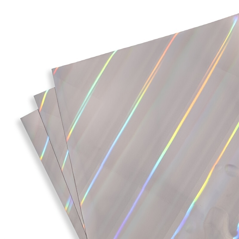 10 hojas de vinilo holográfico con prisma rómbico, etiquetas holográficas, pegatinas, papel adhesivo de vinilo imprimible para impresora de inyección de tinta