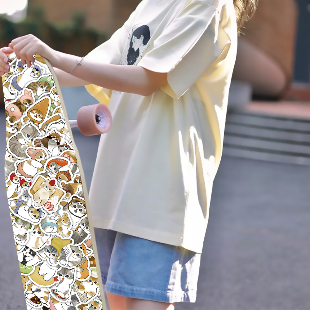 100 個冬猫ライフステッカー美的 PVC 日本の装飾子供の文具スクラップブッキング学用品