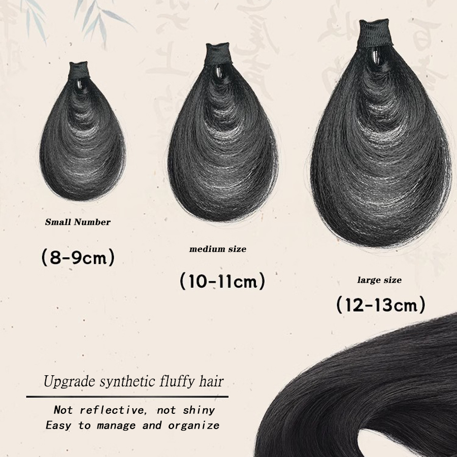 Synthetic Hanfu wig ancient costume lazy person full hair cloud sideburns light opera forehead hairline divine artifact bangs