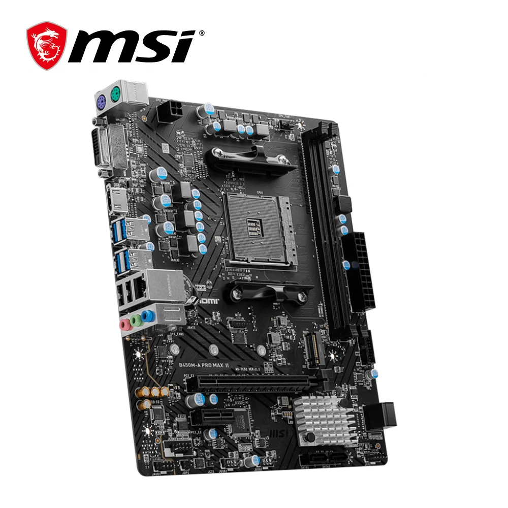 Msi amd B450M-A pro max ii neues motherboard dual-kanal ddr4 speicher m.2 sataiii usb 3,2 unterstützung r9 cpu socket am4 mainboard