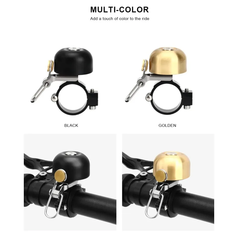 กระดิ่งจักรยานทองแดงคลาสสิกClear Loud Sound MTBจักรยานHandlebarแหวนฮอร์นความปลอดภัยขี่จักรยานคําเตือนนาฬิกาปลุก