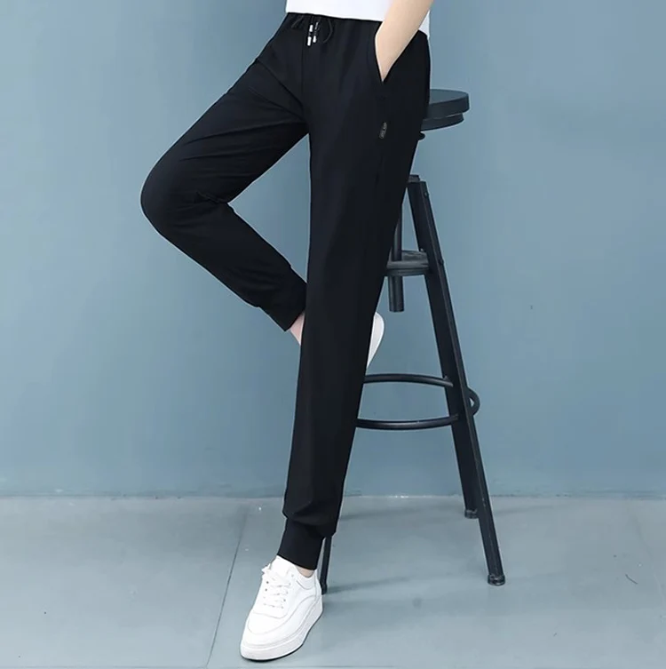 Plus Size Sportbroek Voor Vrouwen In Plus Size Losse Zomer Zijde Dunne Sneldrogende Zonnebescherming Rechte Been